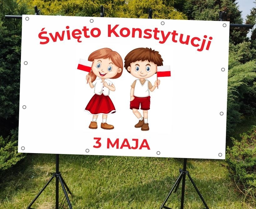 Święto Konstytucji 3 Maja- Baner do szkoły i przedszkola