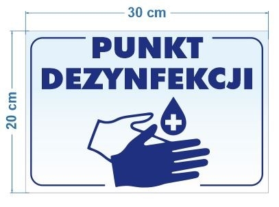 Punkt dezynfekcji - naklejka