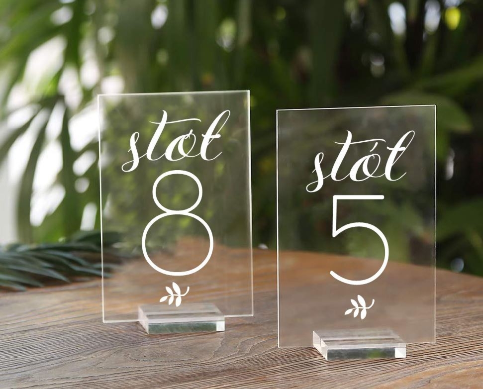 Naklejka z Numerem Stołu