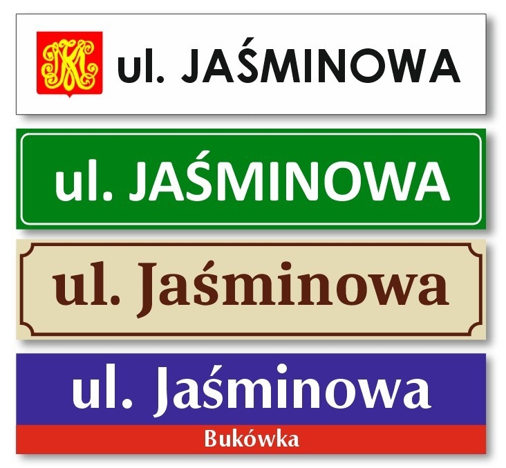 Tabliczka adresowa z nazwą ulicy