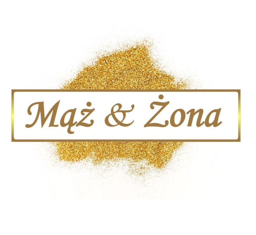 Ślubna Tablica Rejestracyjna - Złota Ramka i ozdobna czcionka  2 sztuki