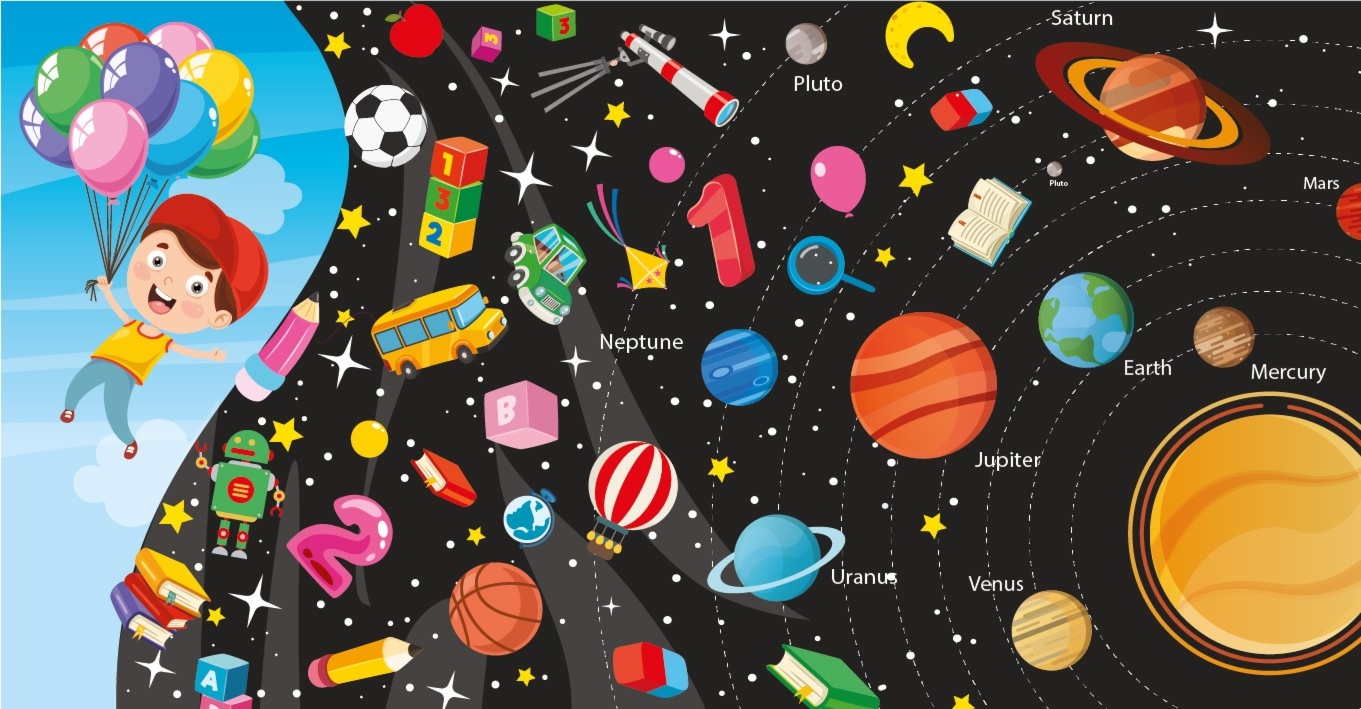 Chłopczyk i szkolny kosmos1