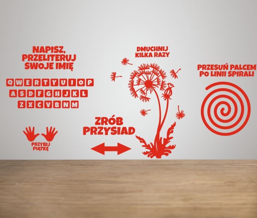 Ścieżka aktywizująca BALANS- zestaw naklejek na ścianę