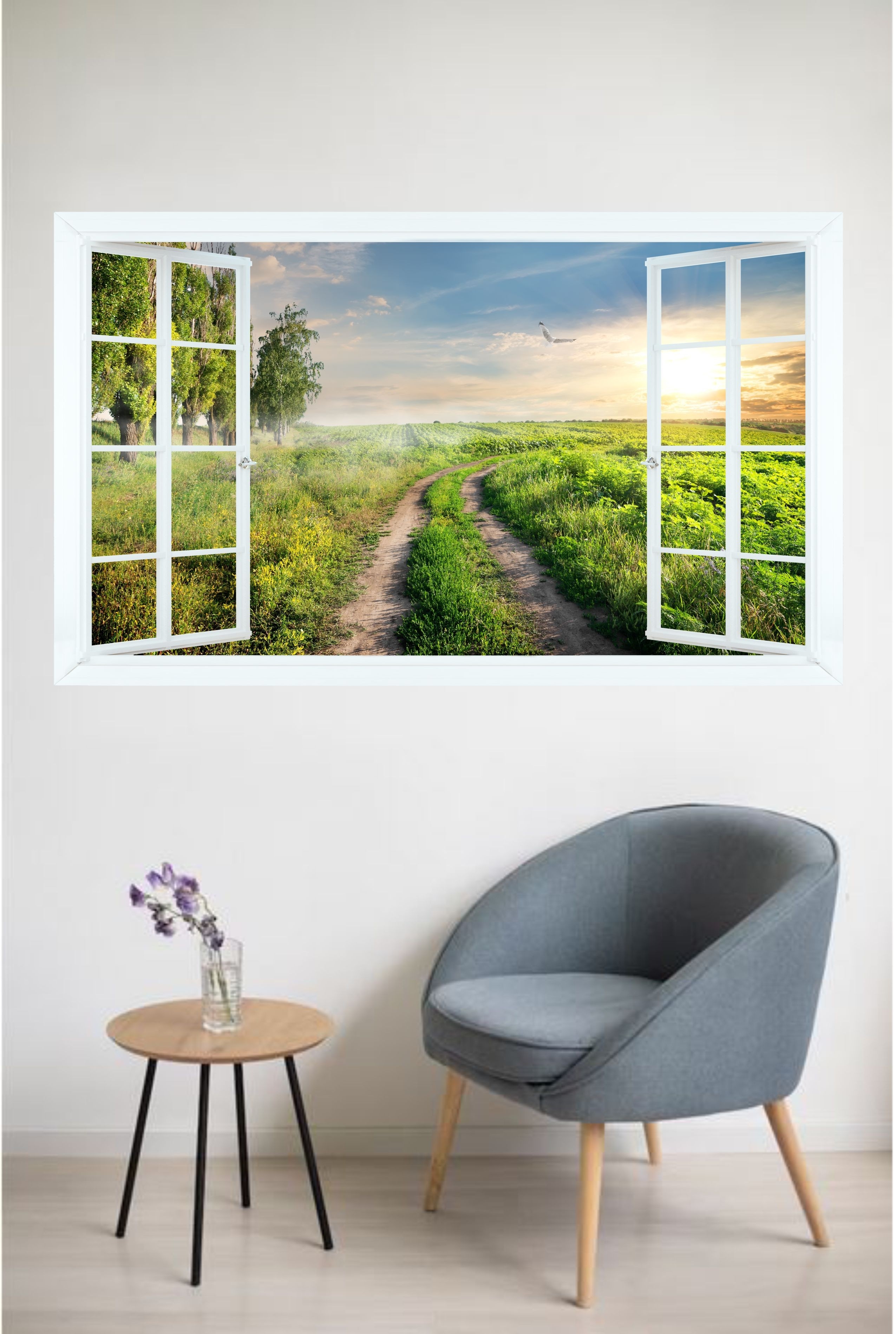 Naklejka Okno 3D: Polna Droga