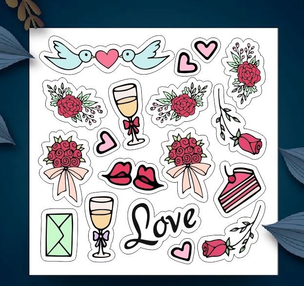 Naklejki do księgi gości, zestaw nr 9