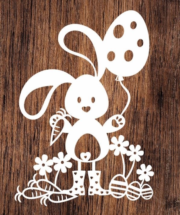 Zajączek w kaloszach z kartonu