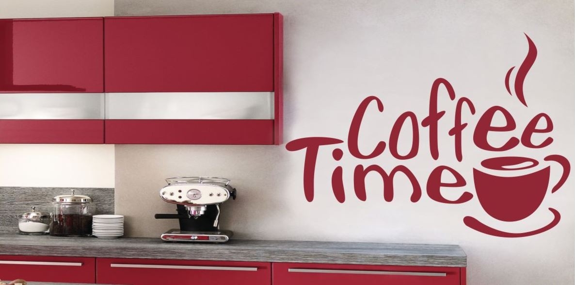 Napis coffee time z filiżanką