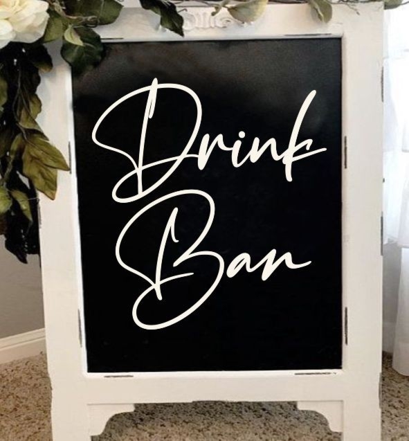 Napis Drink Bar - różne czcionki