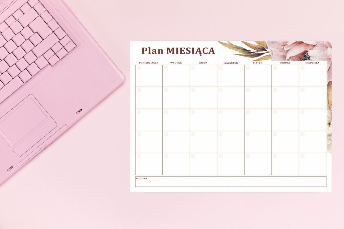 Planer plan miesiąca suchościeralny- jesiennne piwonie