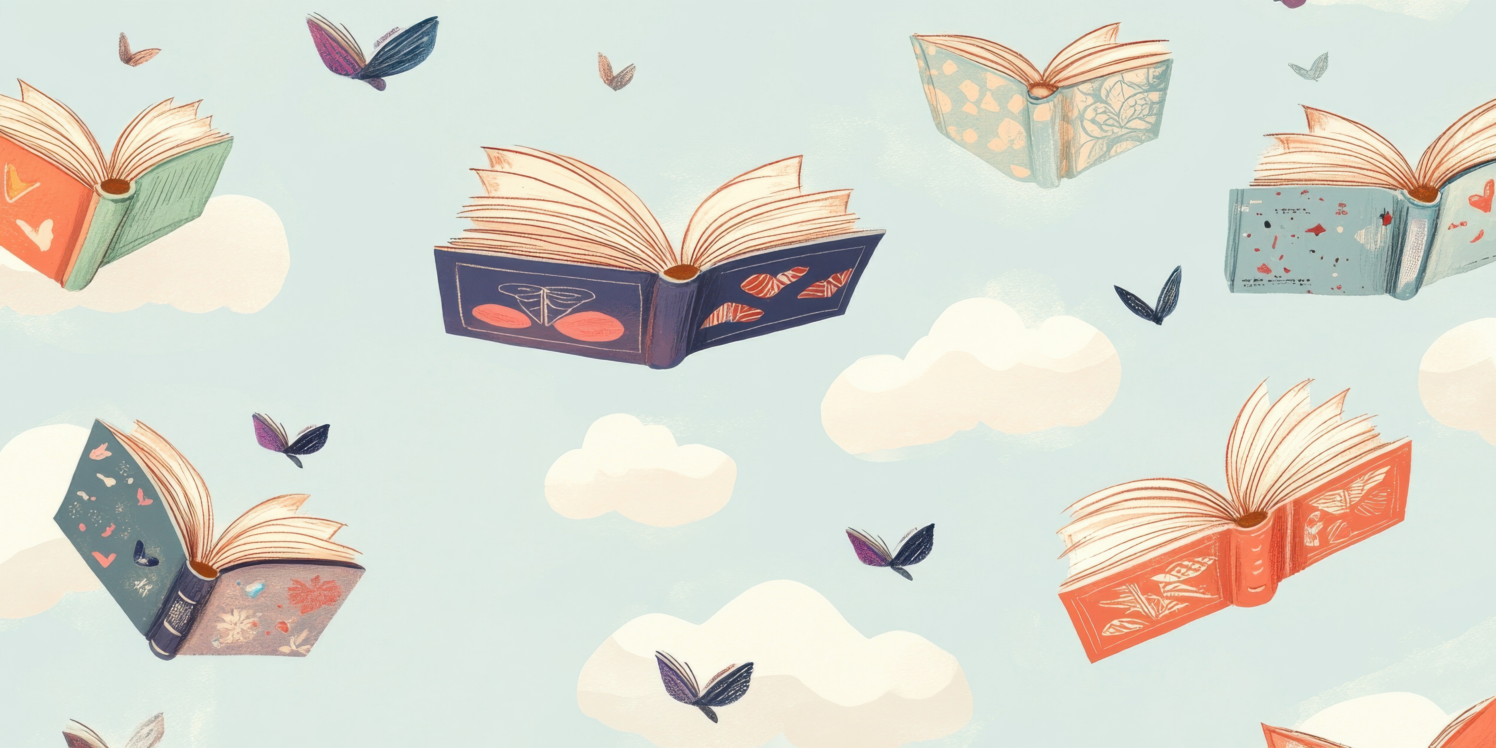 Książki na tle nieba