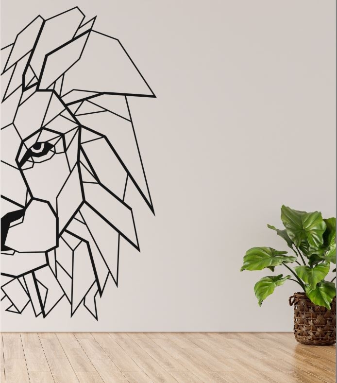 Naklejka Geometryczny Lew