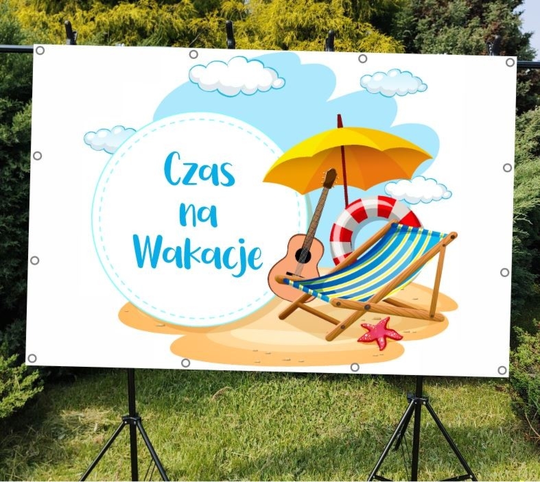 Czas na wakacje- Baner do szkoły i przedszkola