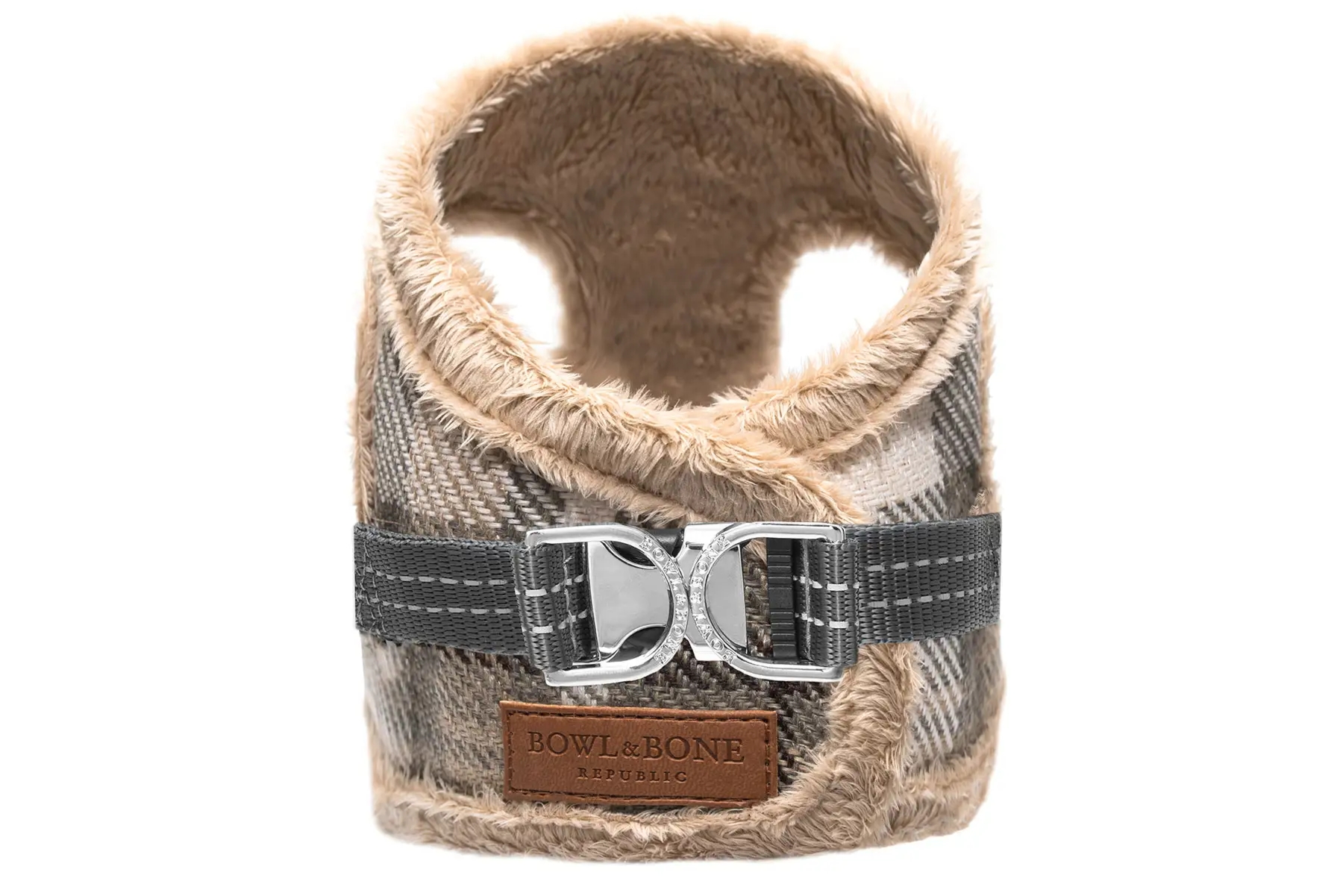 Szelki dla psa LEAF brązowe