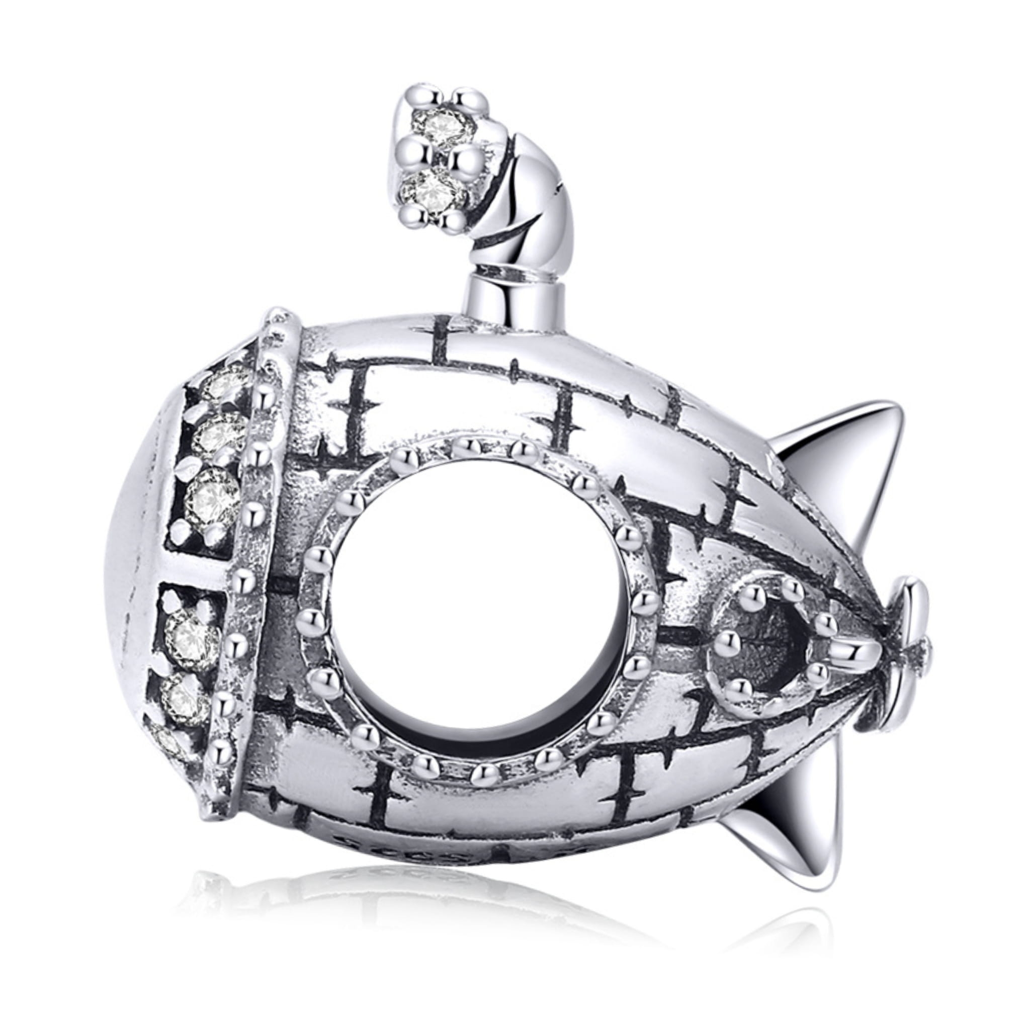 Srebrny charms łódź podwodna beads srebro 925 koralik