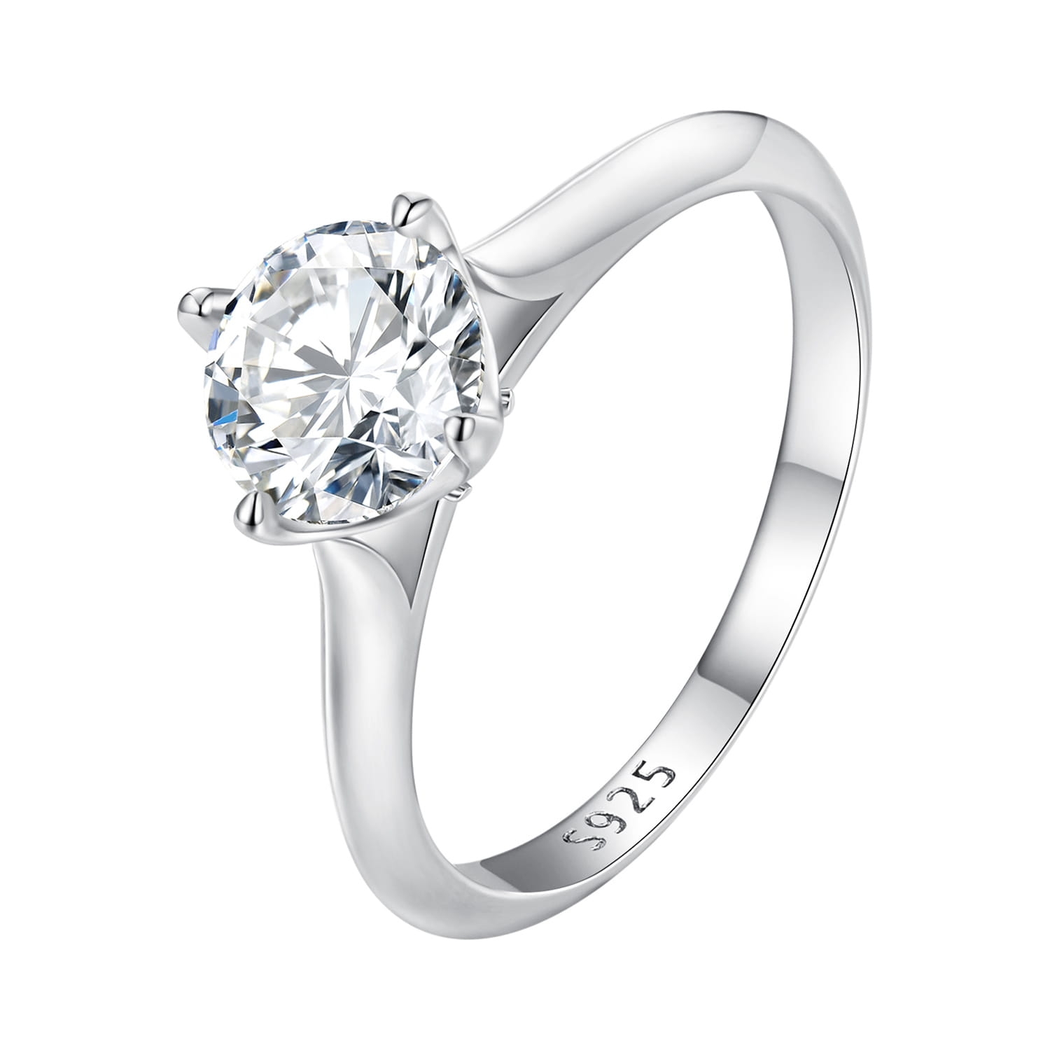 Srebrny pierścionek R14 Moissanit 1,0 ct srebro 925