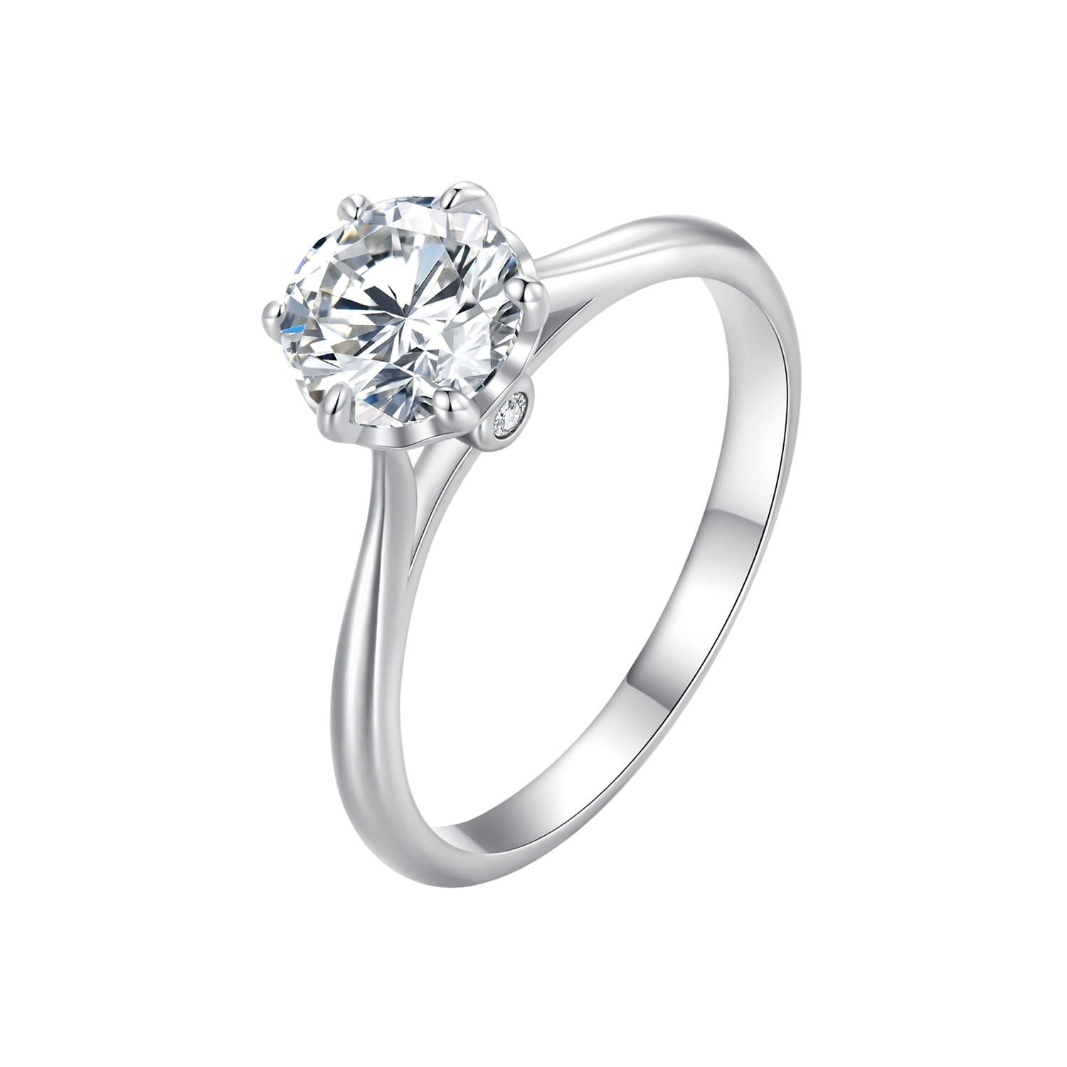 Srebrny pierścionek z Moissanitem 1,0ct srebro 925 rozmiar R12