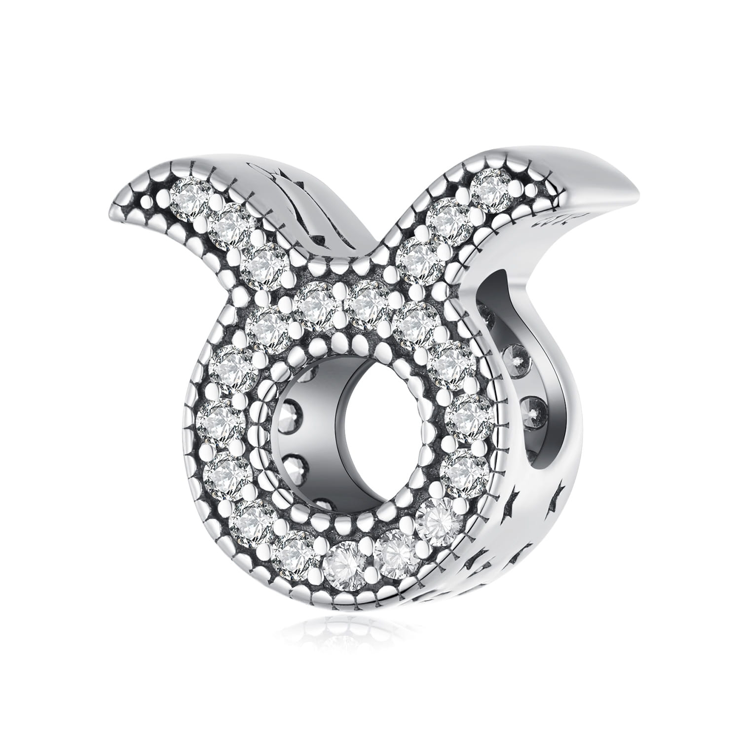 Byk znak zodiaku srebrny charms koralik beads