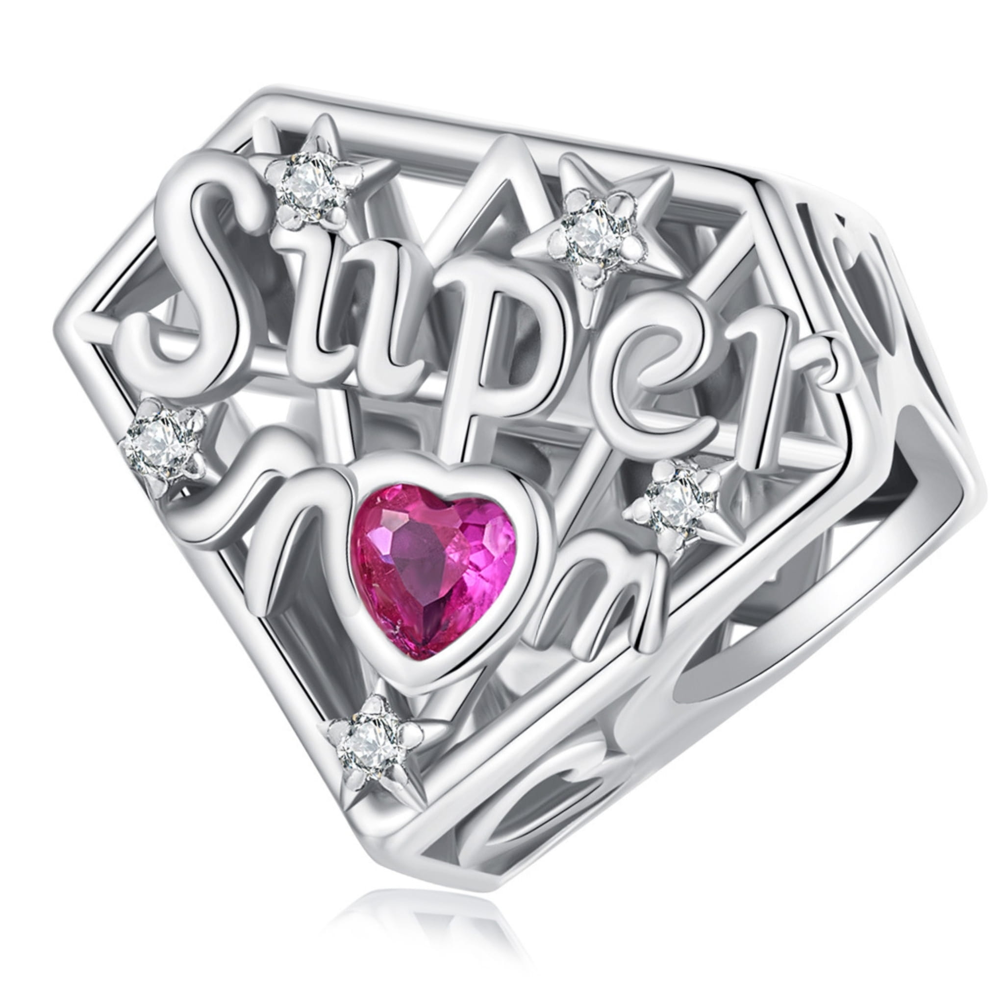 Super mama srebrny charms koralik srebro 925 beads