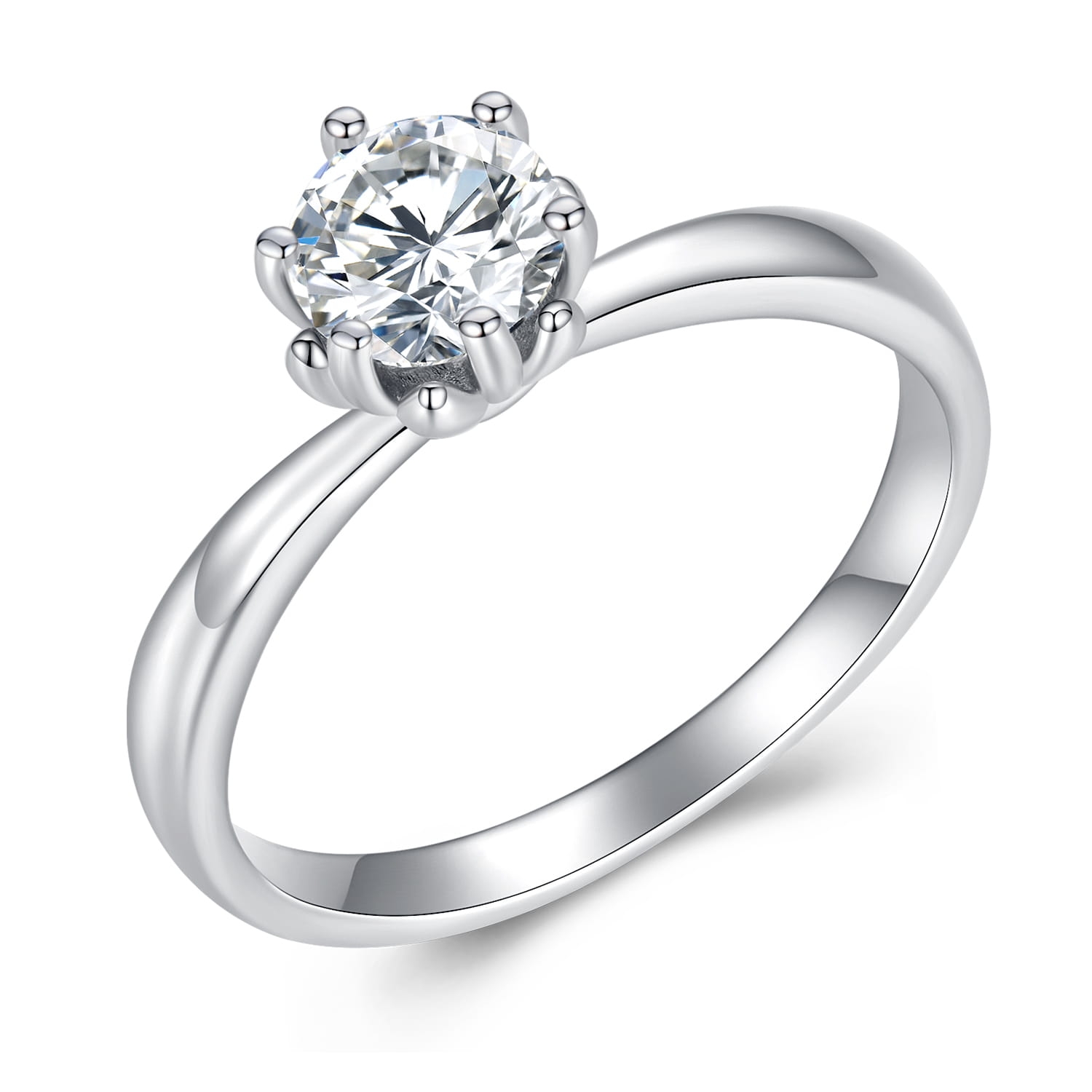 Srebrny pierścionek R16 Moissanit 0,8 ct srebro 925