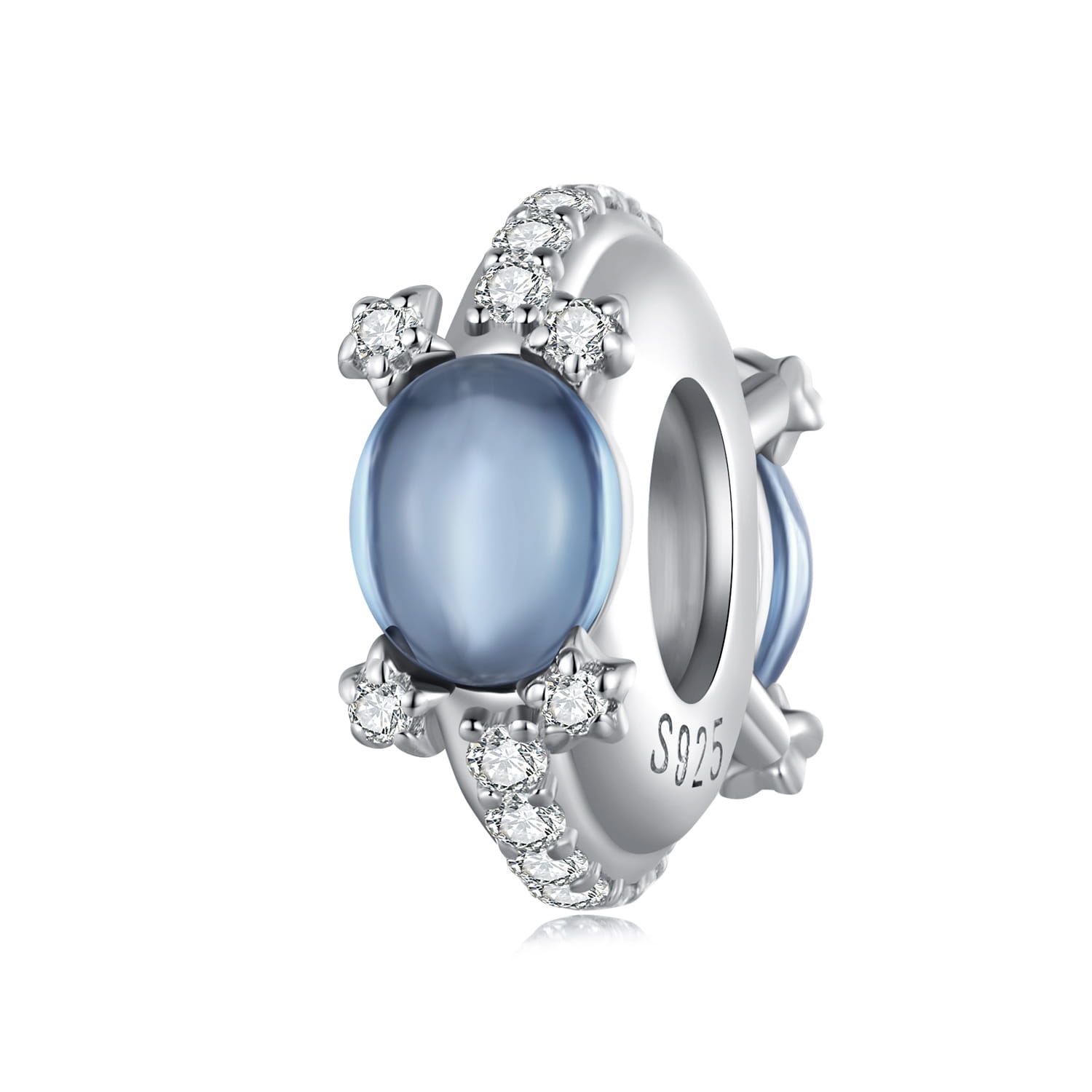 Stoper w gwiazdy do bransoletki charms srebro 925