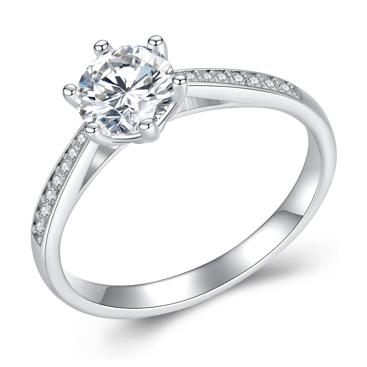 Srebrny pierścionek R20 Moissanit 0,8 ct srebro 925