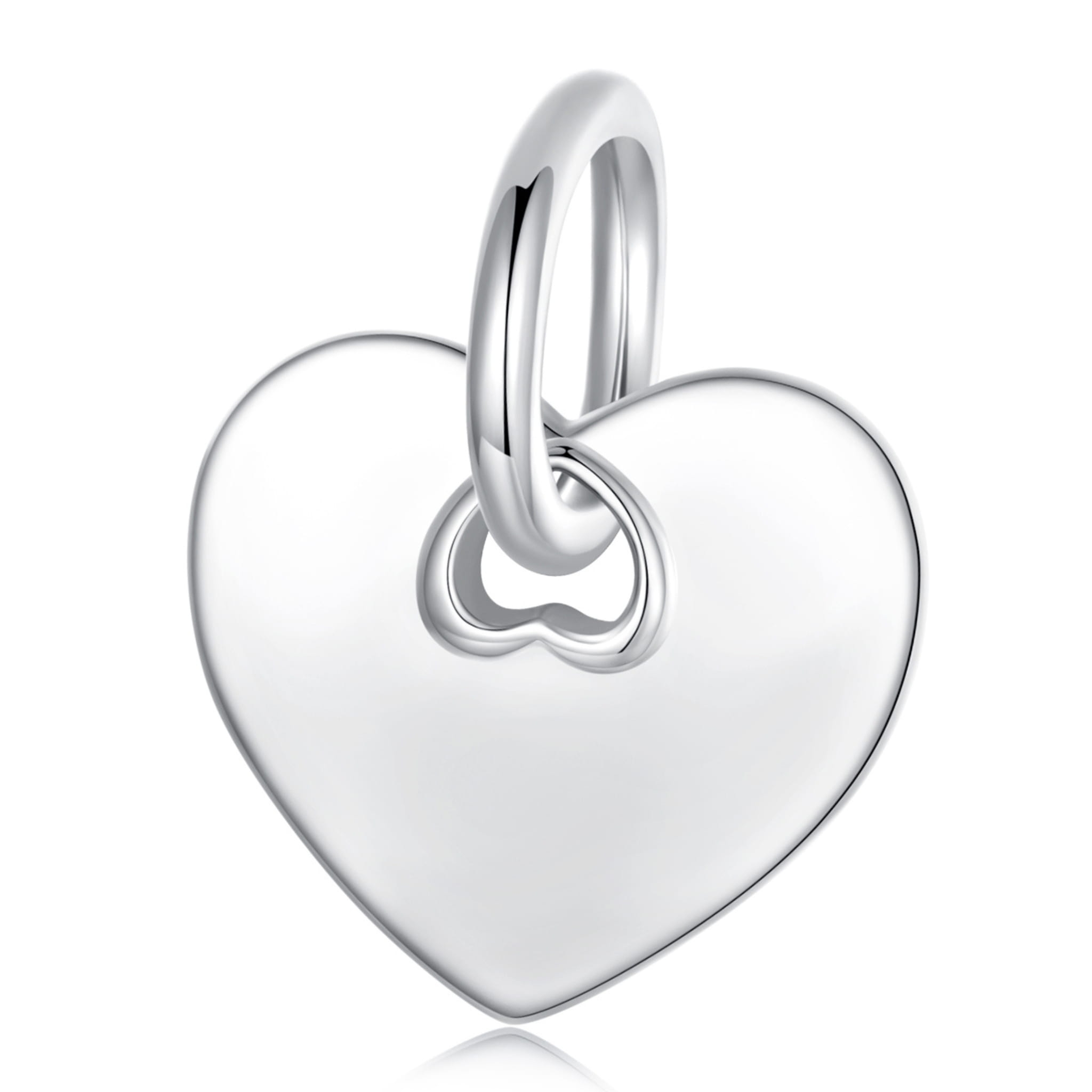 Zawieszka serduszko srebrny charms beads srebro 925