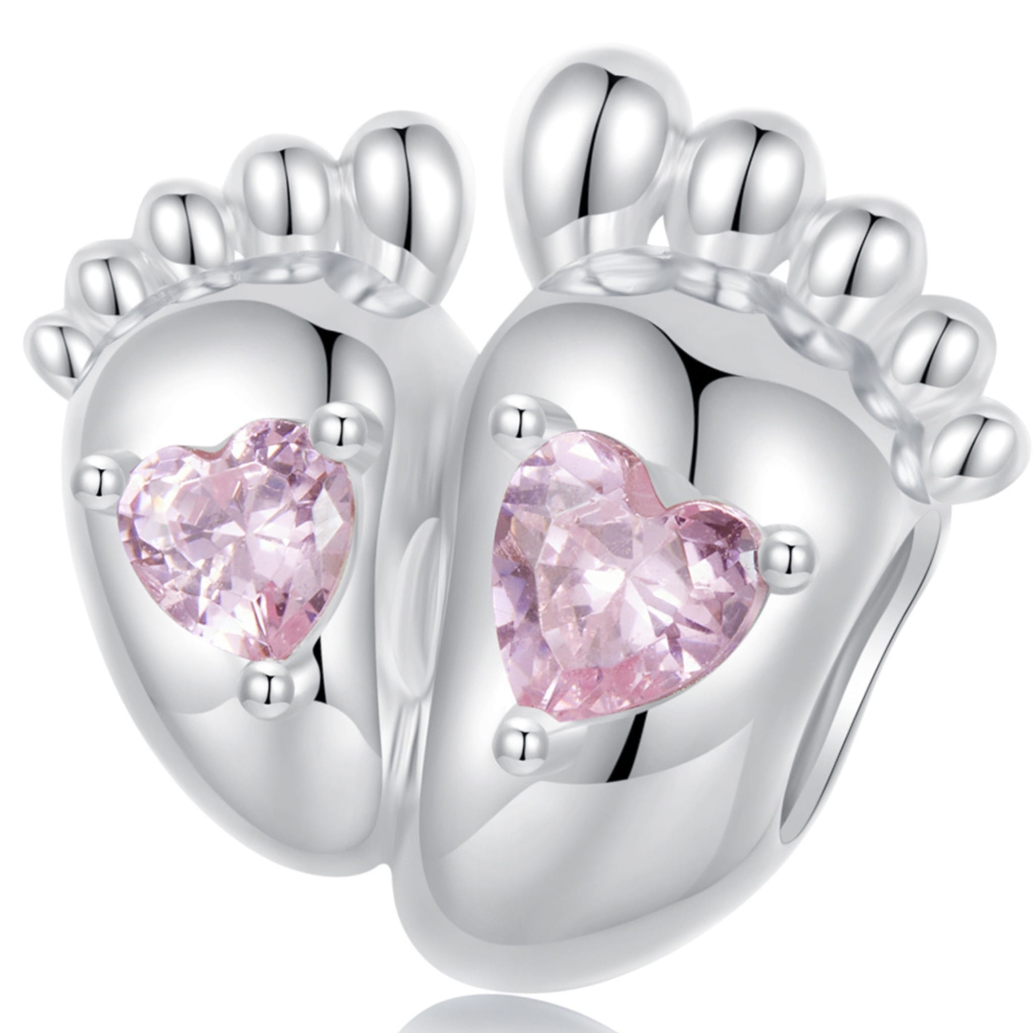 Stópki mama i dziecko srebrny charms koralik beads srebro 925