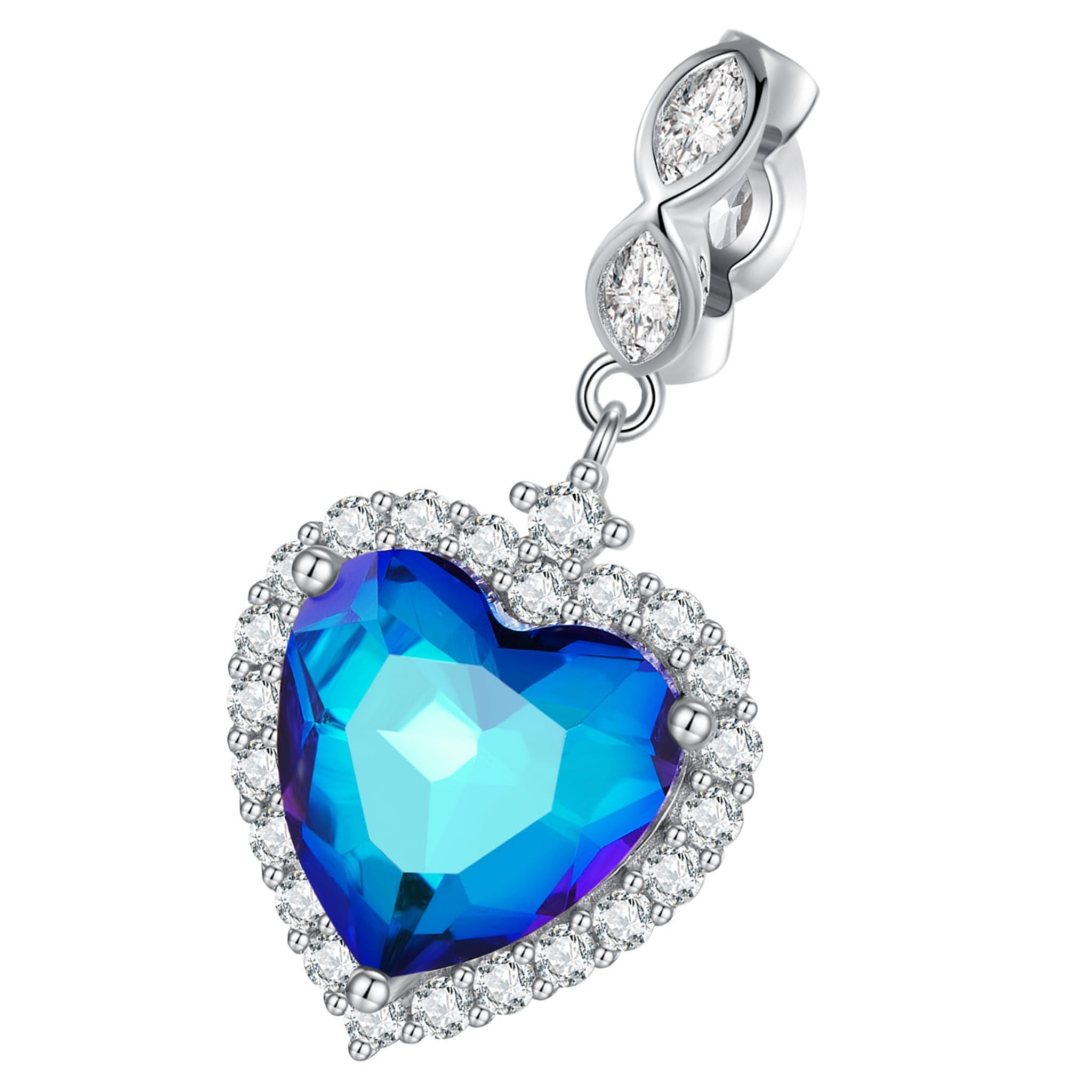Serce oceanu Titanic serce srebrny charms zawieszka beads