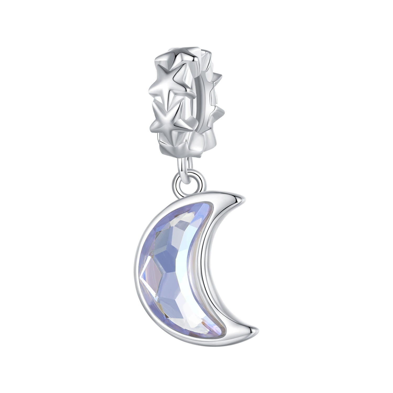Księżycowa zawieszka srebrny charms zawieszka beads