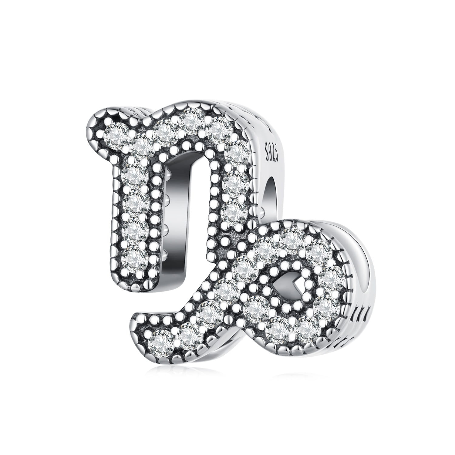 Koziorożec znak zodiaku srebrny charms koralik beads