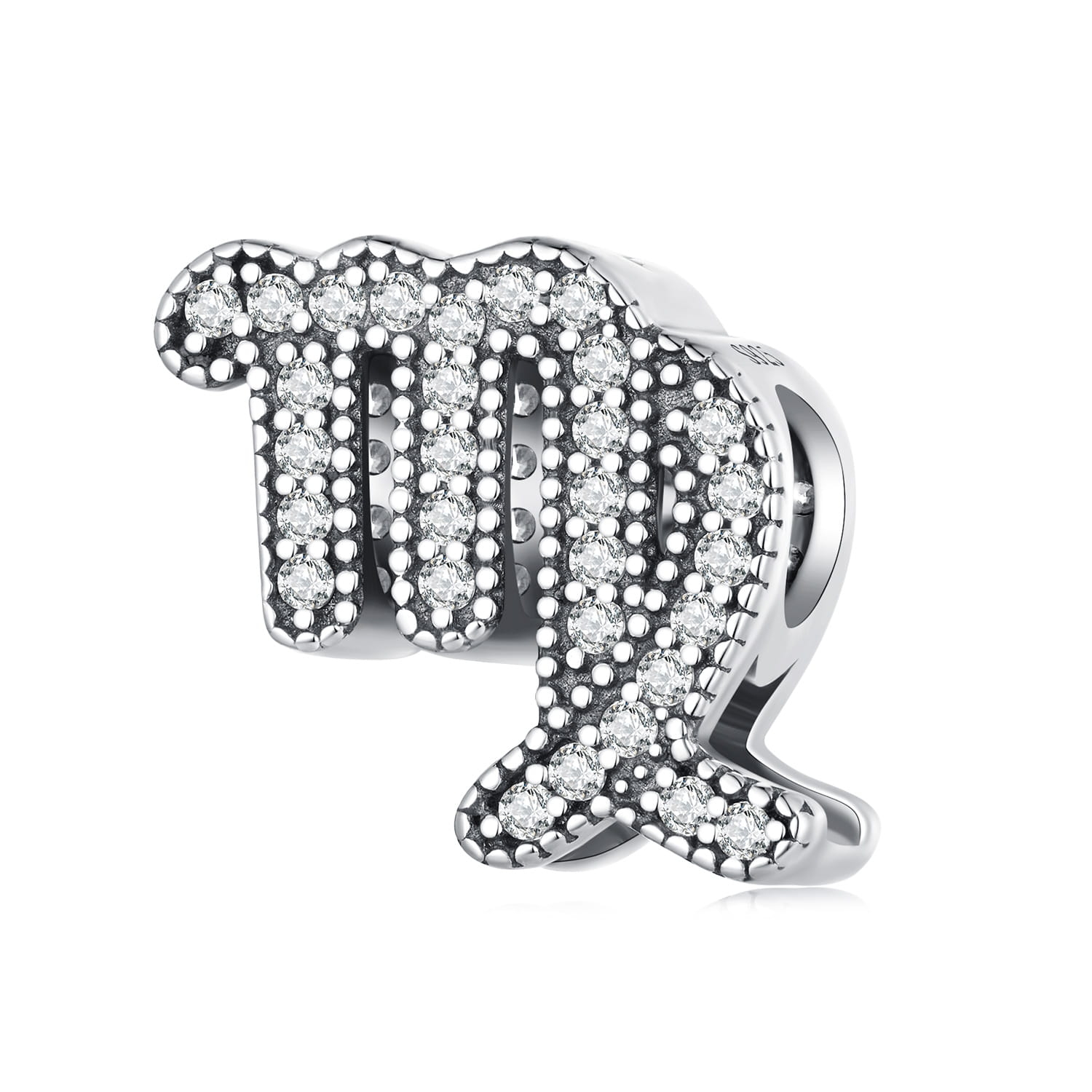 Panna znak zodiaku srebrny charms koralik beads