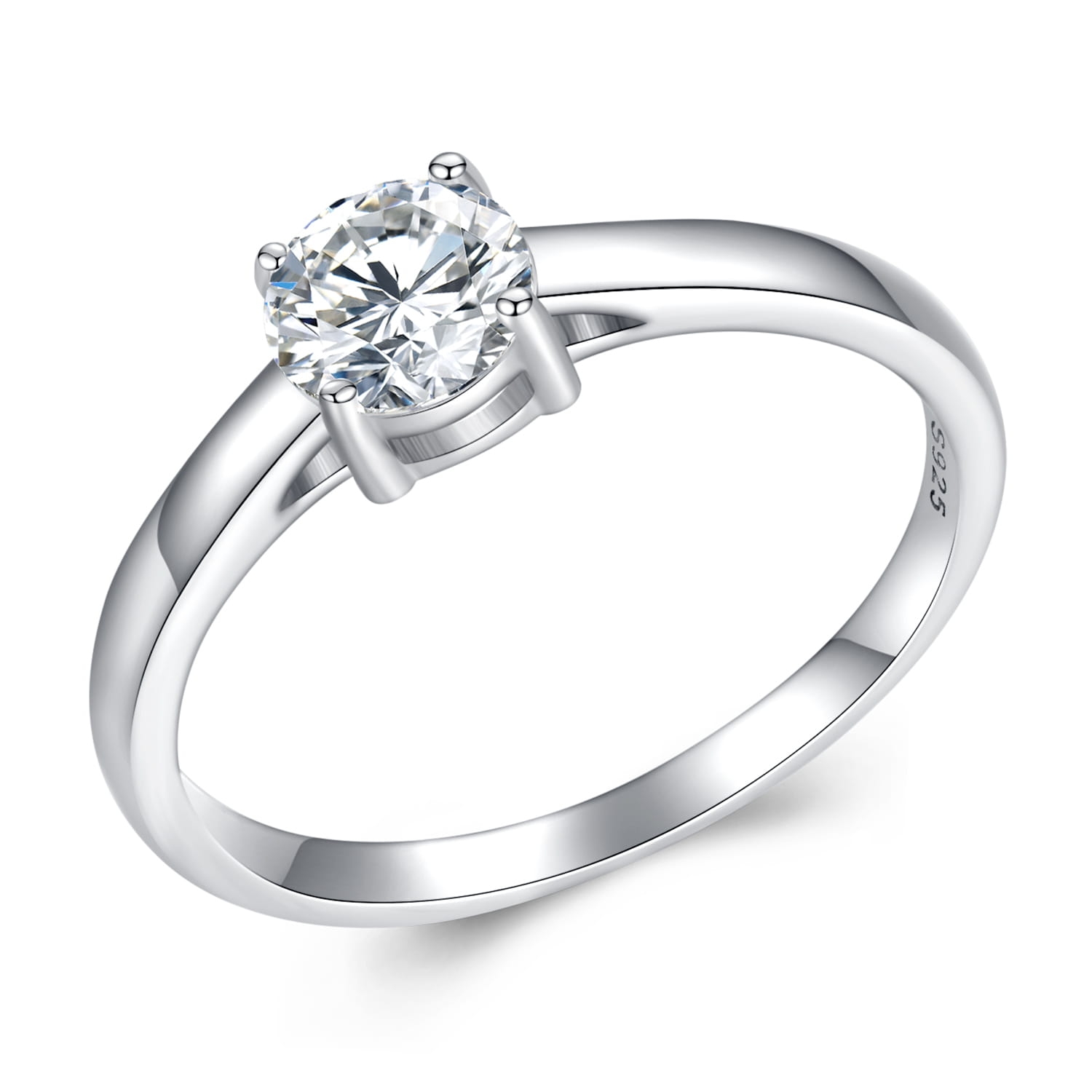 Srebrny pierścionek R10 Moissanit 0,6 ct srebro 925