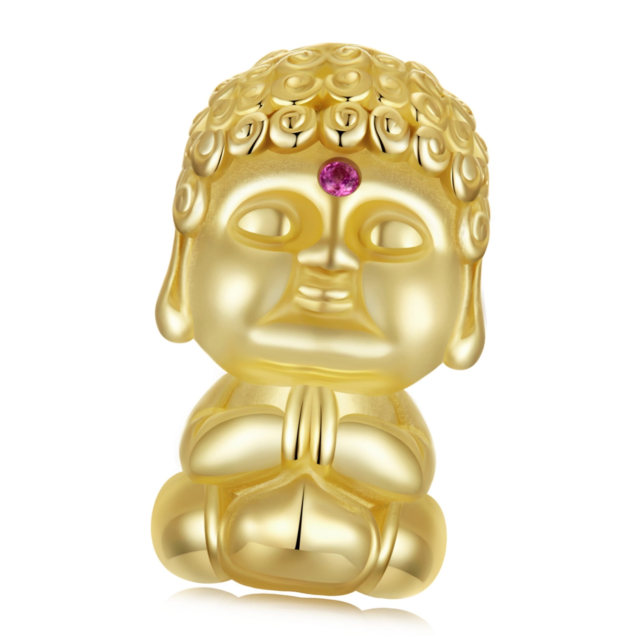 Srebrny pozłacany charms Budda koralik srebro 925 beads