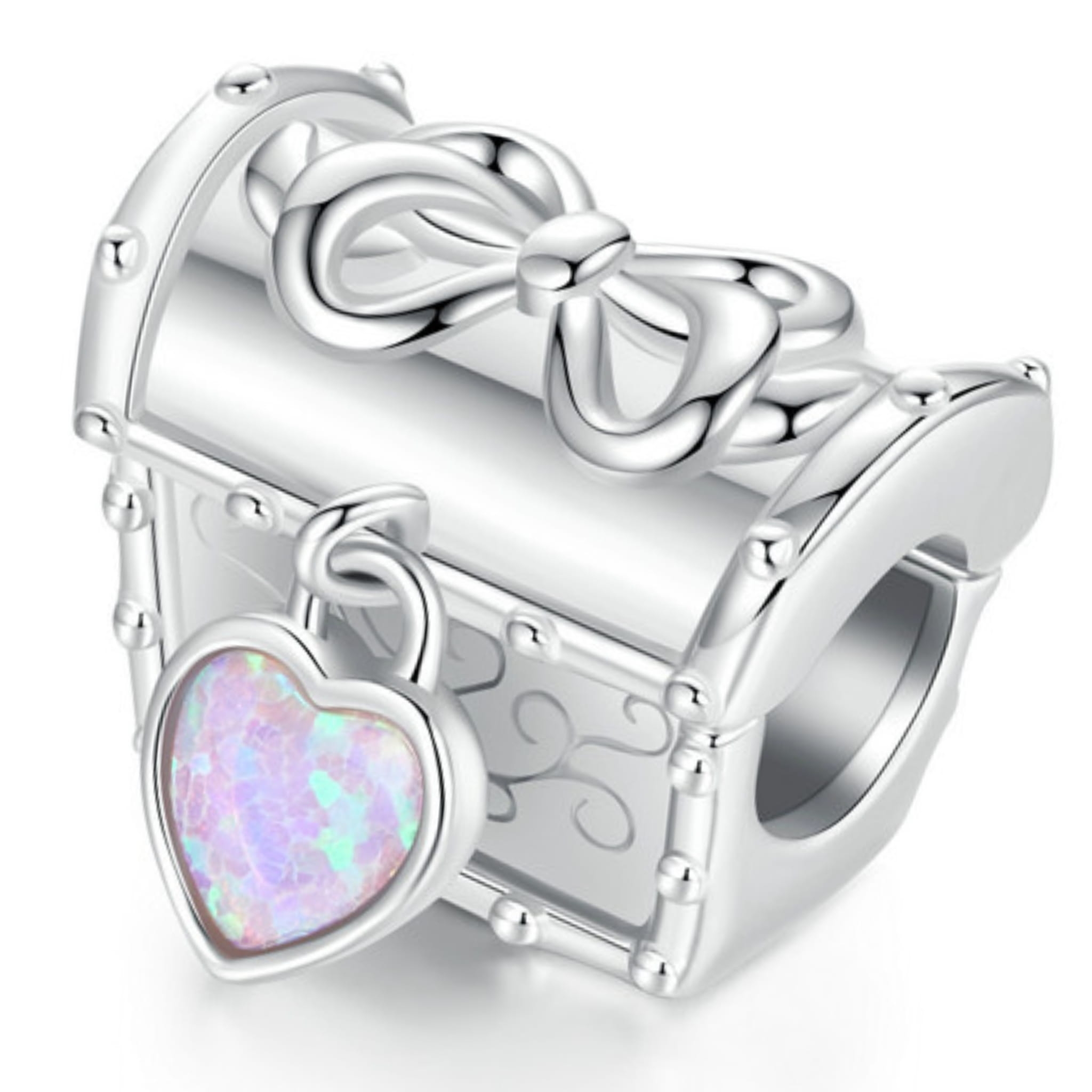 Skrzynia skarbów srebrny charms koralik srebro 925 beads