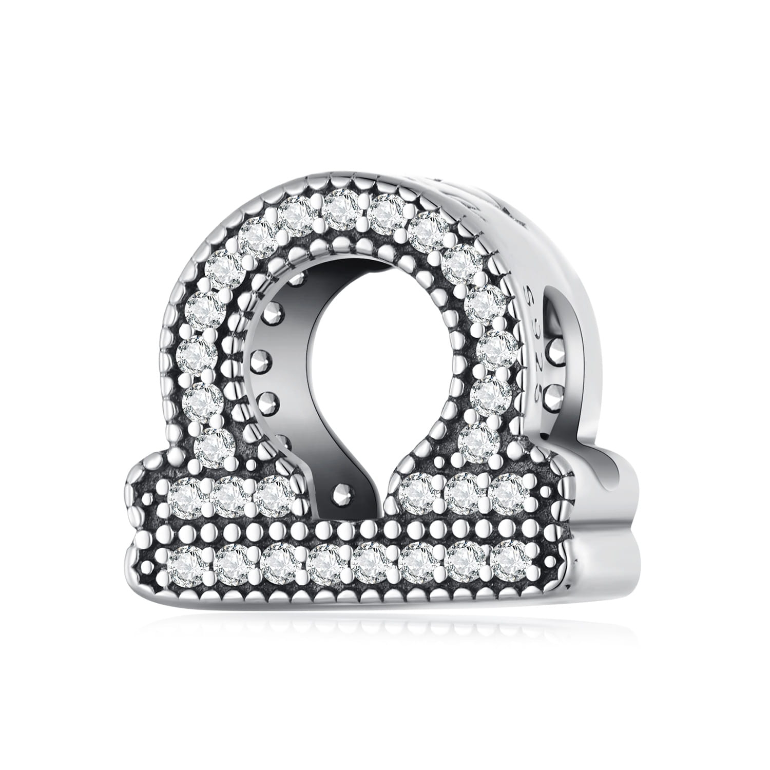 Waga znak zodiaku srebrny charms koralik beads