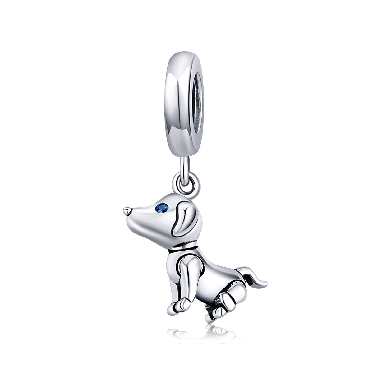Sebrny charms piesek koralik zawieszka srebro 925 beads