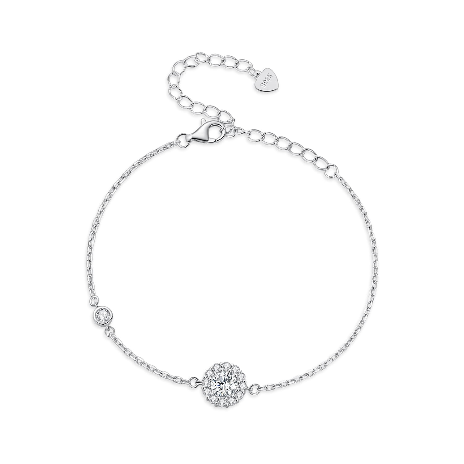 SM05 Bransoletka Moissanit 5,0 mm 0,50 ct srebrna 925