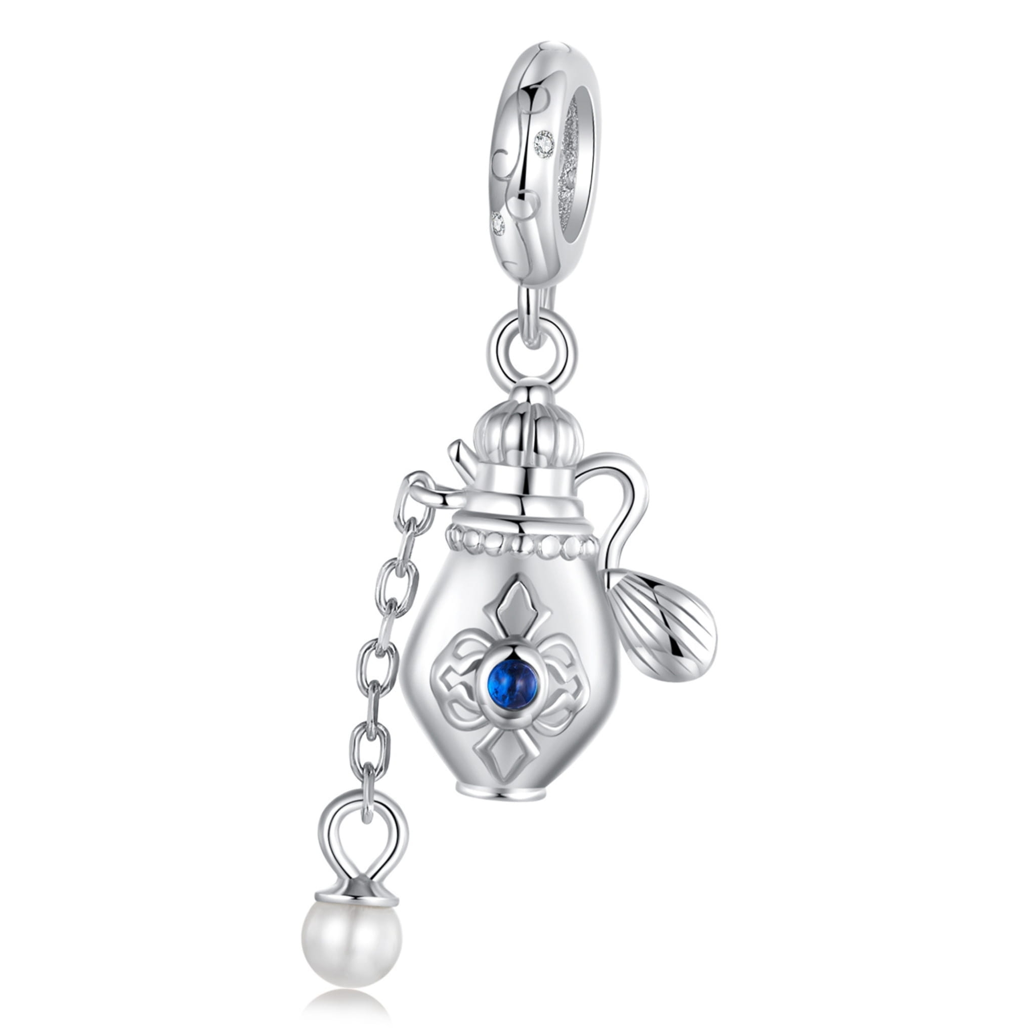 Srebrna zawieszka vintage fiolka perfum srebro 925 beads koraliki