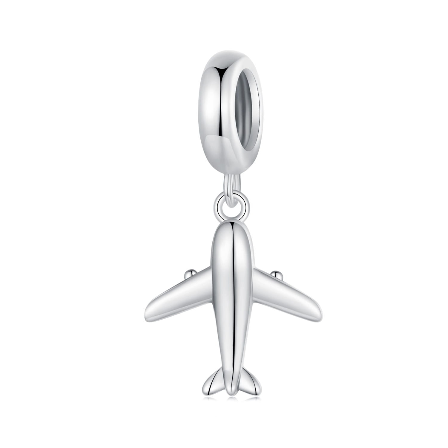 Srebrny samolocik charms zawieszka beads srebro 925