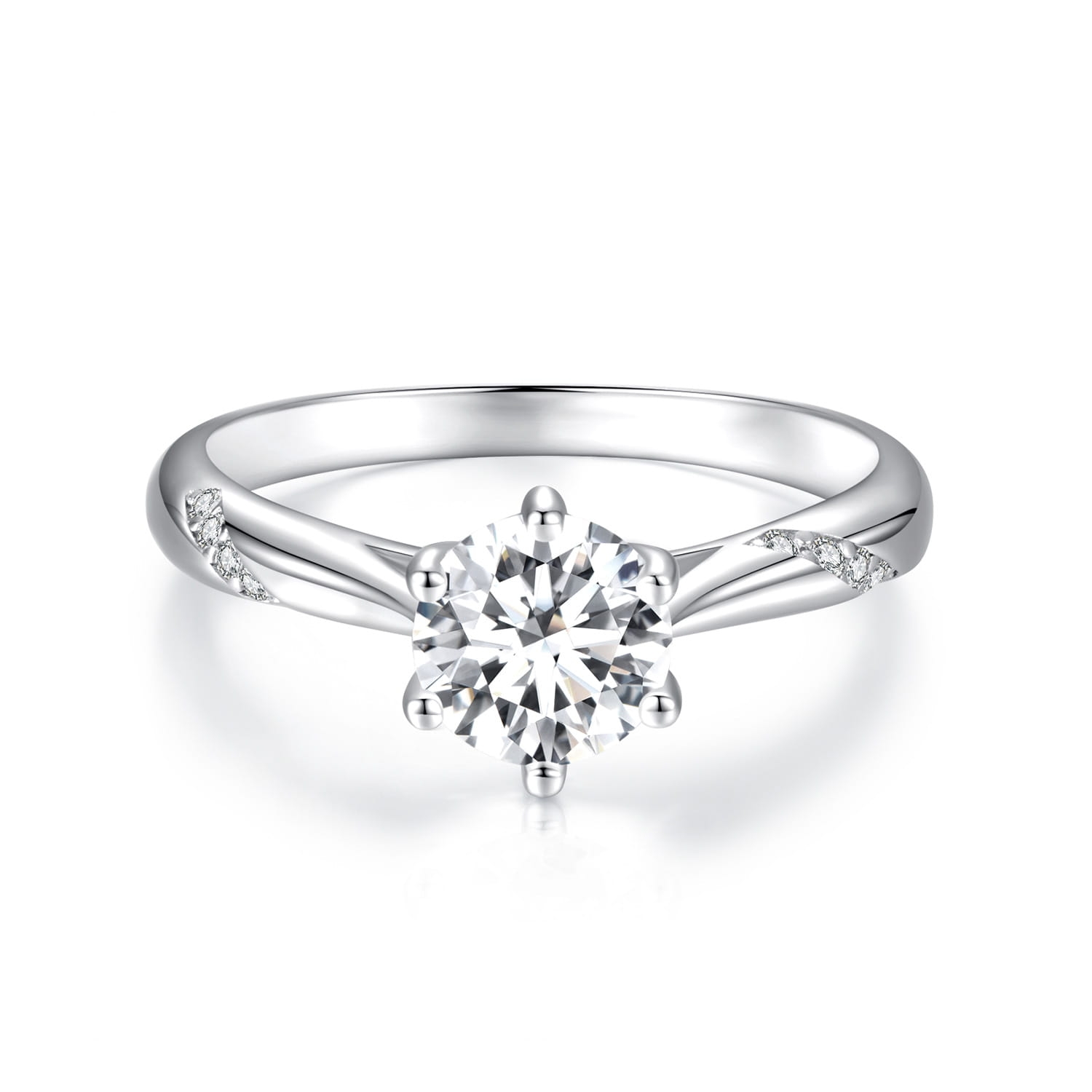 Srebrny pierścionek R16 Moissanit 1,0 ct srebro 925