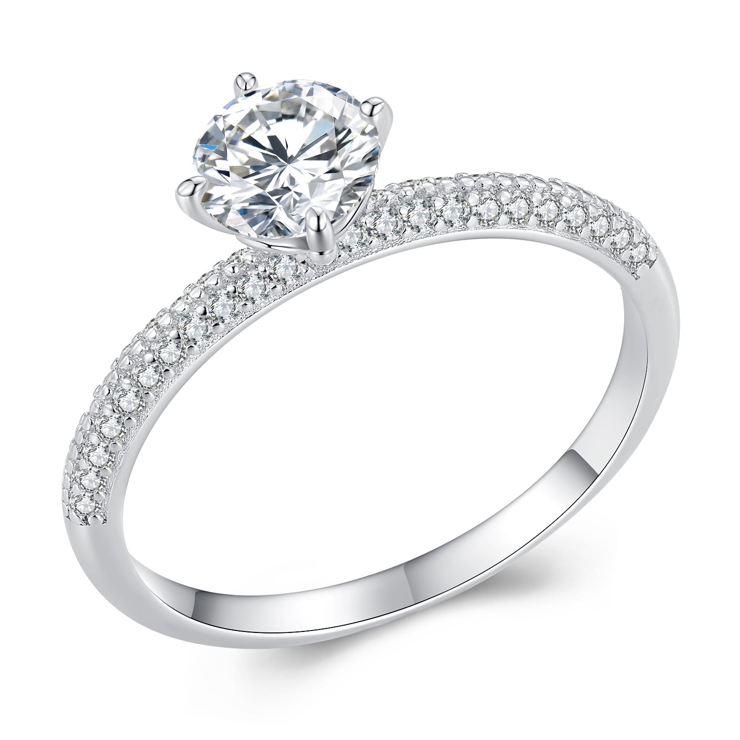 Srebrny pierścionek R16 Moissanit 0,6 ct srebro 925