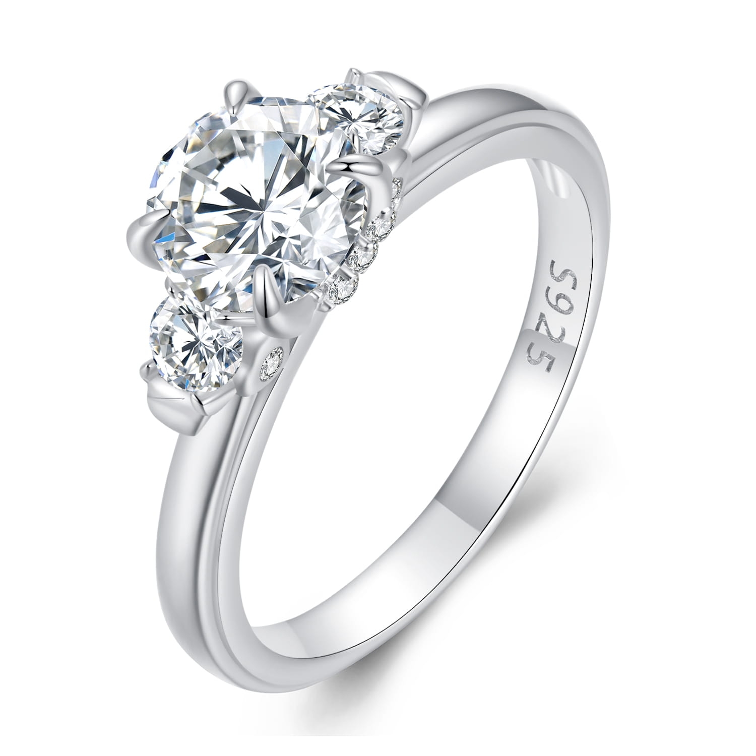 Srebrny pierścionek R18 Moissanit 1,0 ct srebro 925