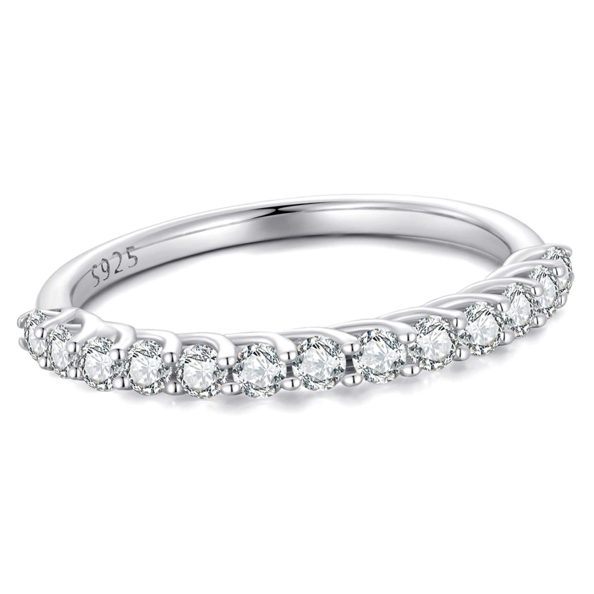 Srebrny pierścionek z Moissanitem 0,03 ct srebro 925 rozmiar R16