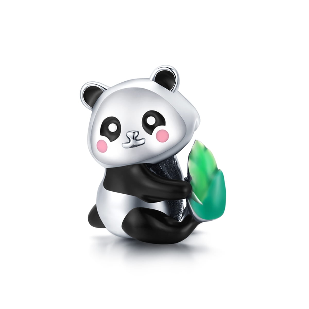 Panda z bambusem charms koralik srebro 925 beads