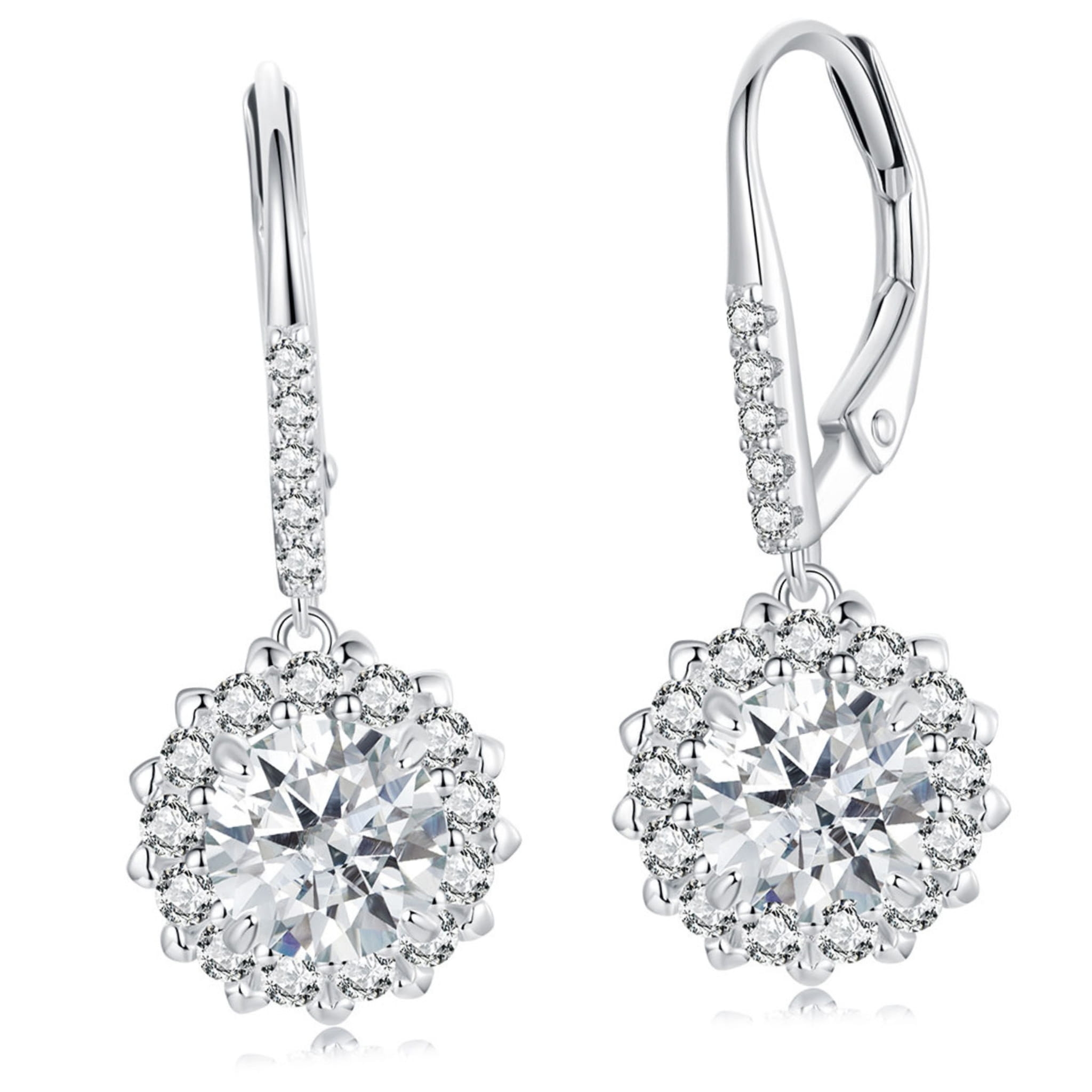 Kolczyki Moissanit 1,0 ct srebro 925 bigiel angielski