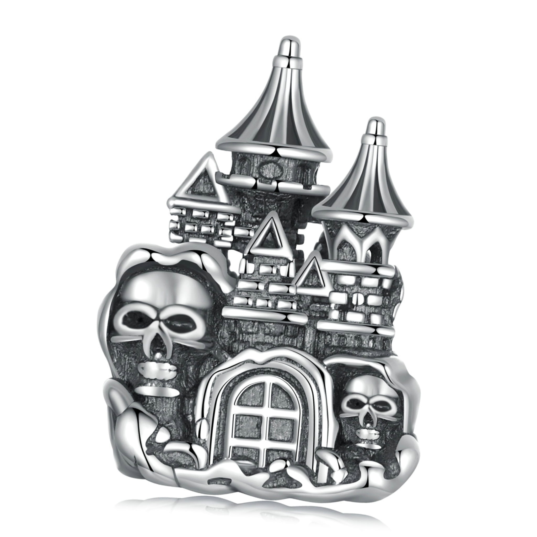 Nawiedzony zamek srebrny charms koralik srebro 925 beads