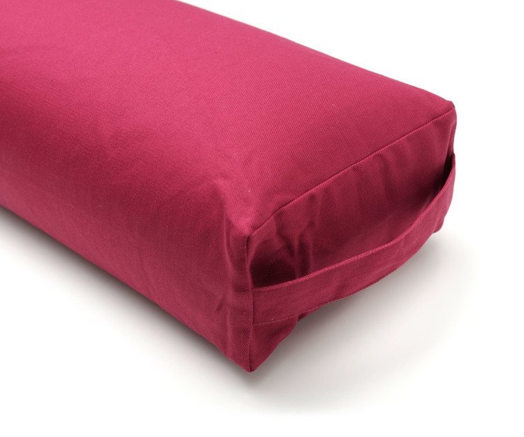 Bawełniany bolster do jogi bordowy Outlet