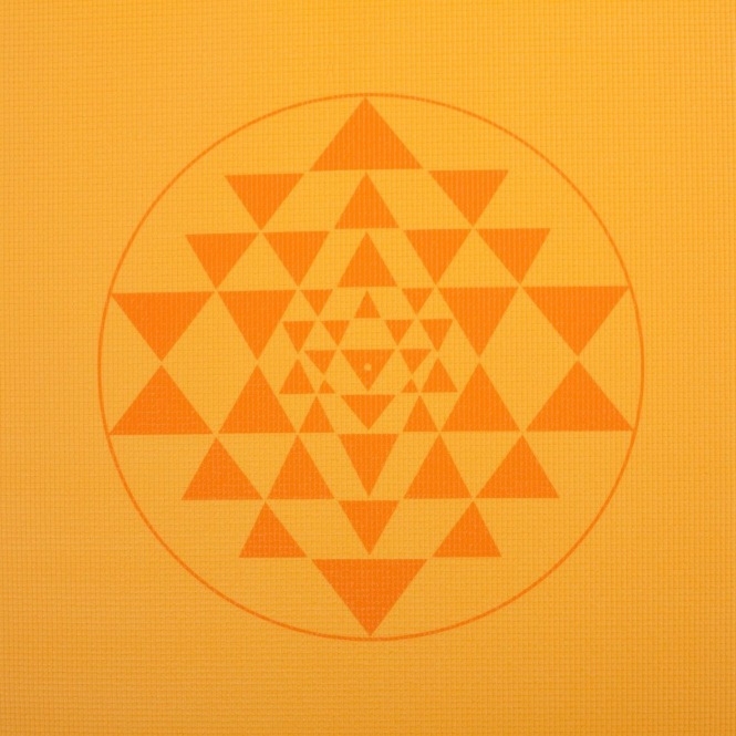 Mata do jogi Leela 4,5 mm - żółty yantra i wyrównanie