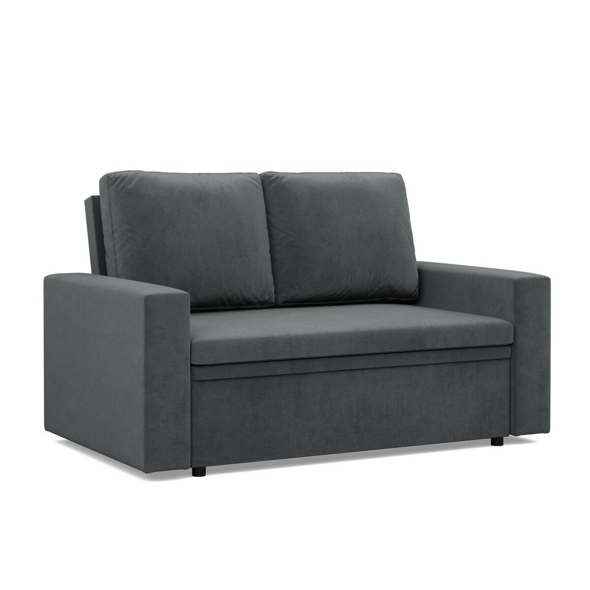 Sofa dwuosobowa, Neo Kronos, 148x87x90 cm, ciemny szary