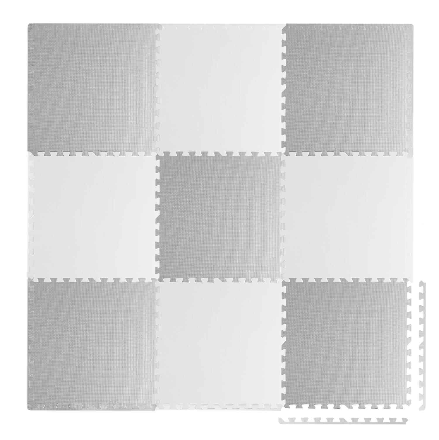 Фото - Розвивальний килимок Rico Kids Ricokids Mata piankowa puzzle, 9 szt, Ricokids, 180x180 cm, biel, szary 
